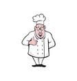 chef cook thumbs up isolated cartoon vector image