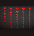 red heart on rope vector image vector image
