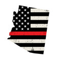 state arizona firefighter support flag vector image