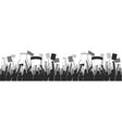 activists protest seamless border strike group vector image vector image