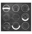 editable vintage badges and labels on chalkboard vector image vector image