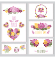 floral cards set vector image