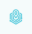 linear place mark icon flat style logo vector image vector image