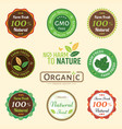 set organic non chemical quality and fair vector image