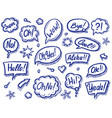art speech bubble with sound expression text set vector image
