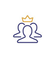 customer membership client crown icon vip member vector image