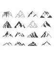 mountain shapes for logos vector image vector image