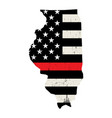 state illinois firefighter support flag vector image