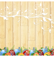 easter wooden background vector image vector image