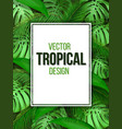 paper sheet on the background of tropical leaves vector image vector image