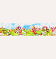 sweet land panorama landscape background vector image vector image