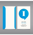 business card template letter i vector image vector image