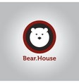 minimalistic bear head logotype vector image