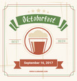 oktoberfest beer festival poster holiday vector image
