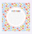 pet food concept with thin line icons vector image vector image