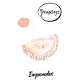 argentinian dumpling empanadas watercolor vector image vector image