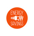 energy savings logo design vector image