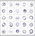 spiral icons vector image vector image