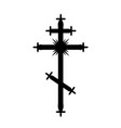 The greek-catholic orthodox cross Royalty Free Vector Image