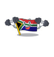 fitness flag south africa on a character vector image