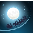 santa on his sleigh christmas background vector image
