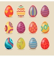 set of easter eggs design flat vector image