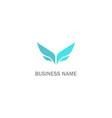 abstract wing company logo vector image vector image
