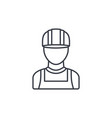 avatar builder iin hemlet thin line icon linear vector image