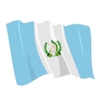 political waving flag of guatemala vector image