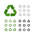 big collection of recycle reuse icons vector image