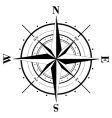 compass rose vector image