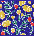 hand drawn seamless floral texture artistic vector image vector image