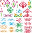 set of border and pattern vector image