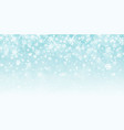 christmas snow falling snowflakes on blue vector image