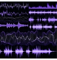 sound waves set music background eps 10 vector image
