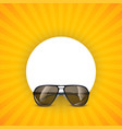 sunglasses circle 01 vector image