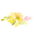 watercolor greeting card flowers vector image