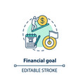 financial goal concept icon vector image