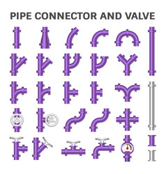 Pipe plumbing pipeline or piped tubing Royalty Free Vector