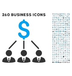 Shareholders Icon with Flat Set Royalty Free Vector Image