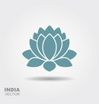lotus flower flat icon vector image
