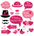 photo booth props for valentines day vector image