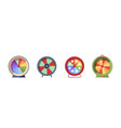 set of casino fortune wheels lucky number vector image