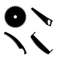 set of saw icons vector image vector image