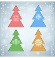 christmas background with trees vector image vector image