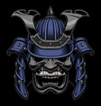 samurai warrior mask with mustache vector image vector image