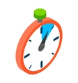 stopwatch icon isometric 3d style vector image