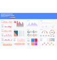 dashboard infographic template with modern design vector image vector image