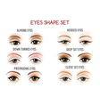 eyes shape set vector image vector image