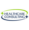healthcare consulting logo design template vector image